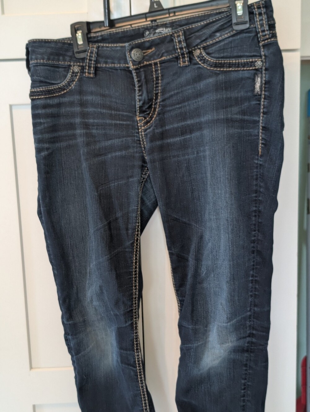 Silver Jeans Suki Mid Super Skinny Dark Indigo Wash, Stretch Size 30/31